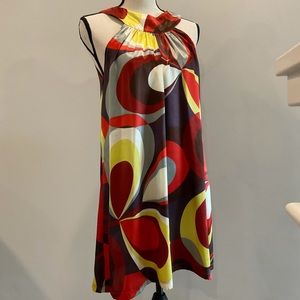 Beautiful vintage mini dress, XX3, silky, size S/P